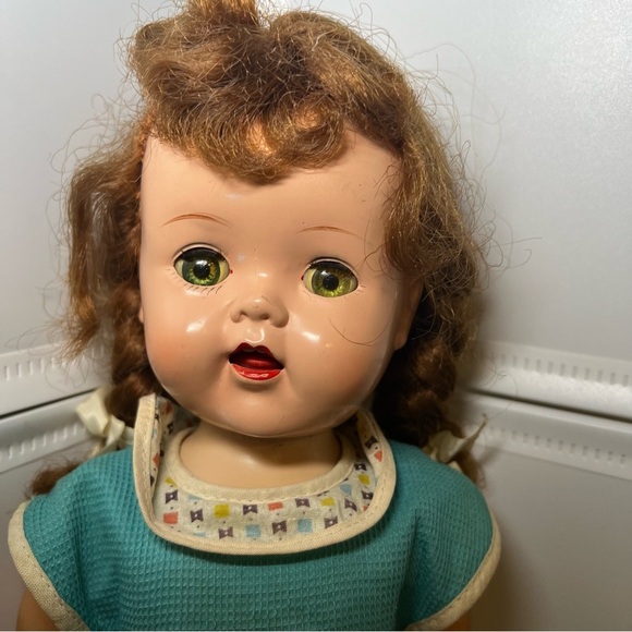 Vintage Ideal Saucy Walker 16” doll Hard Plastic Brown Hair Sleep Eyes - Picture 2 of 8
